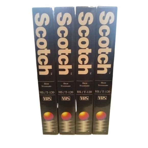 Scotch HS T120 Blank VHS Video Cassette Tapes 4 Pack FACTORY SEALED - Picture 3 of 5